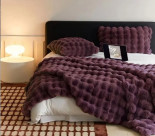 Плед - Покрывало Home Textile Sable 200x230 см с искусственного меха фиолетовый