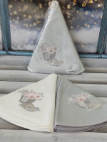 Набор круглых махровых полотенец для кухни Pupilla Bernini 70х70 см, модель 6