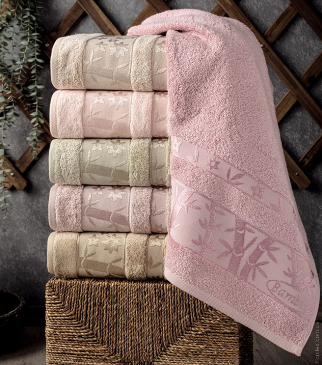 Набір махрових бамбукових рушників Pupilla з 6-ти шт. 50х90 см, модель 18