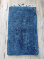 Набор ковриков для ванной Alessa 50x60 см + 60х100 см однотонный темно - синий