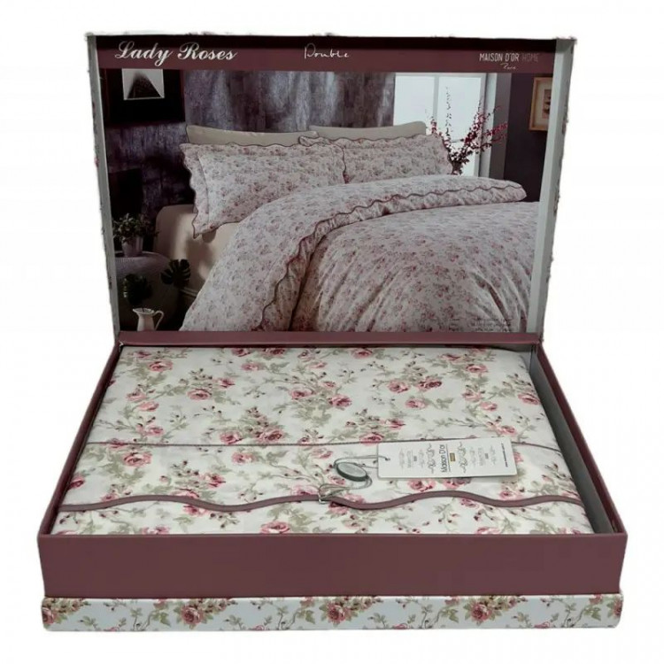 Постельное белье Maison D'or LADY ROSES BEIGE евро