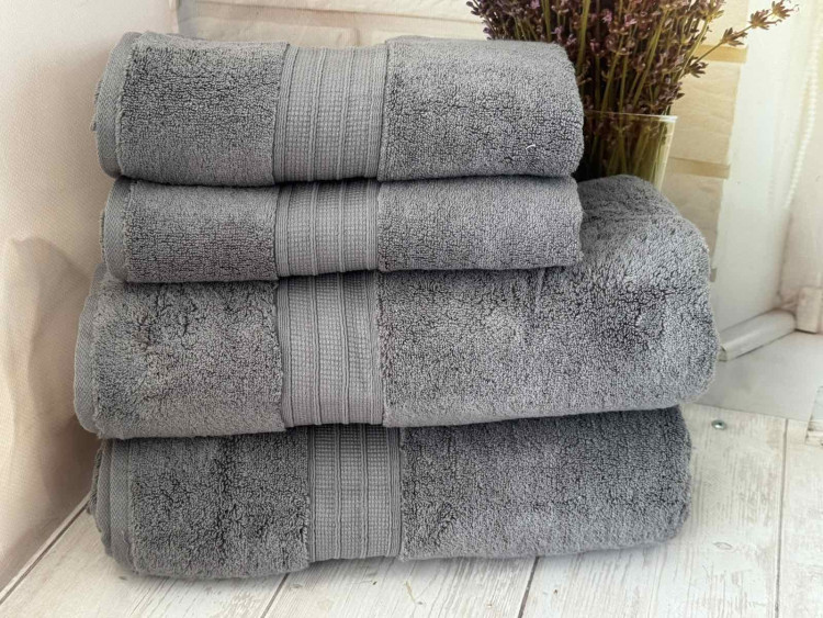 Набір махрових рушників Туреччина 50×80 см із 2-х штук, 75х145 см із 2-х штук, модель 3