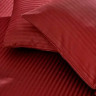 Простирадло на гумці з наволочками Massimo Moneli сатин-страйп бордовий 160x200 +30 см