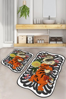 Набір килимків для ванної кімнати Chilai Home Wild animals 60x100 см + 50x60 см 