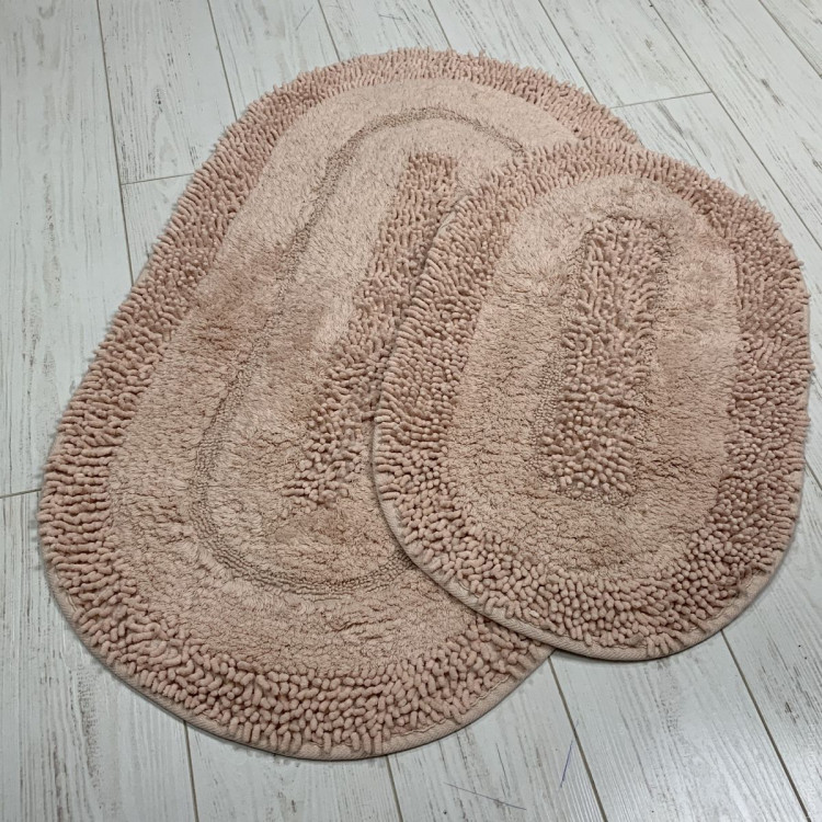 Набор овальных ковриков для ванной Zerya, модель 6623 (50х60 см + 60х100 см)
