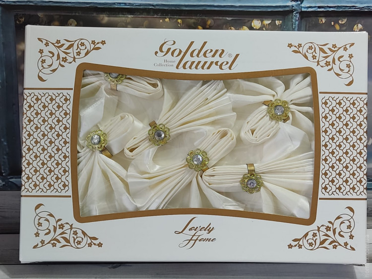 Скатертина прямокутна Golden Laurel 160х220 см з серветками 35х35 см