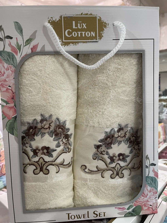 Набор махровых полотенец 50х90+70х140 см Lux Cotton, модель 4