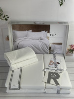 Постельное белье Romeo Home Vial молочный сатин евро