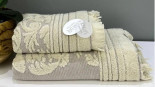 Набор махровых полотенец Ikra Life Carolina bej 50x90 см + 70х140 см