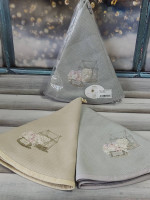 Набор круглых махровых полотенец для кухни Pupilla Bernini 70х70 см, модель 7