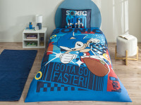 Постельное белье TAC Ranforce Disney Sonic classic детское с простыней на резинке