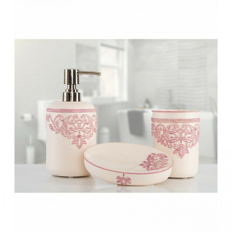 Комплект в ванную Irya Julian pembe розовый (3 предмета)