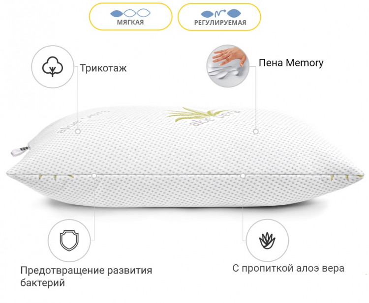 Подушка Memory Mirson Dorotea 40x60 см, №739 мягкая