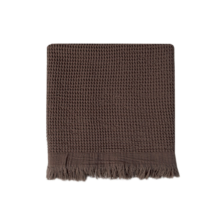 Полотенце Lotus Home Rius dark brown темно-коричневое 90х170 см