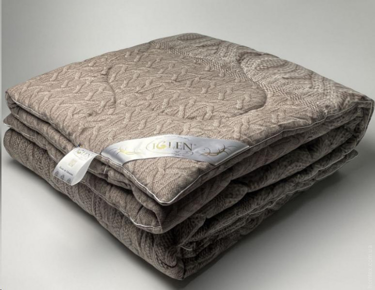 Одеяло Iglen льняное в чехле из фланели 172х205 см. 