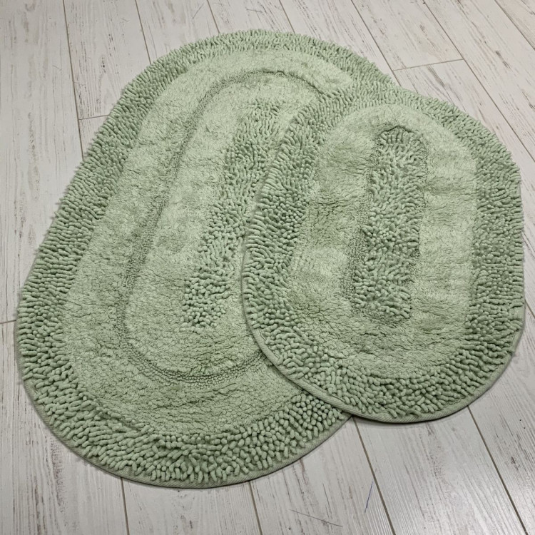 Набор овальных ковриков для ванной Zerya, модель 6625 (50х60 см + 60х100 см)