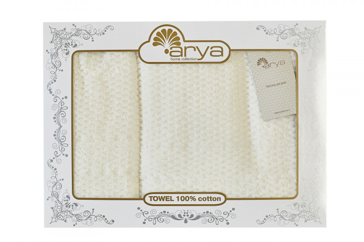 Набор полотенец Arya Arno кремовый 50x90 см +70х140 см