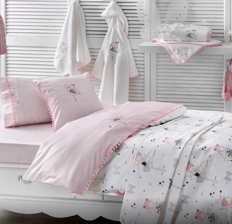 Постільна білизна Tivolyo Home Balerina рожева для новонароджених