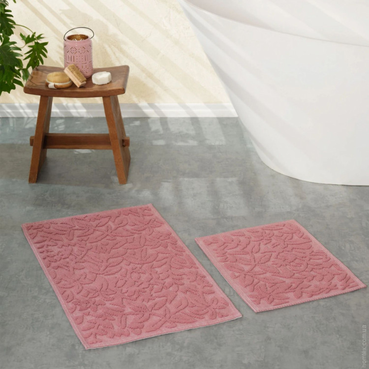 Набір килимків Karaca Home Kelly Flower murdum 50х80 см + 50х40 см