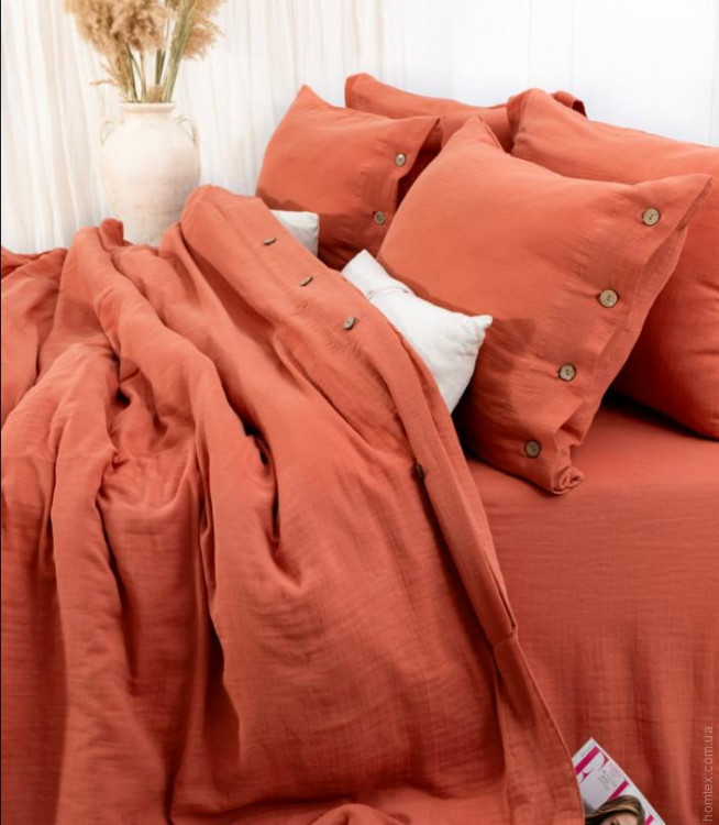 Постільна білизна Saheser Vetro Keremit муслін євро