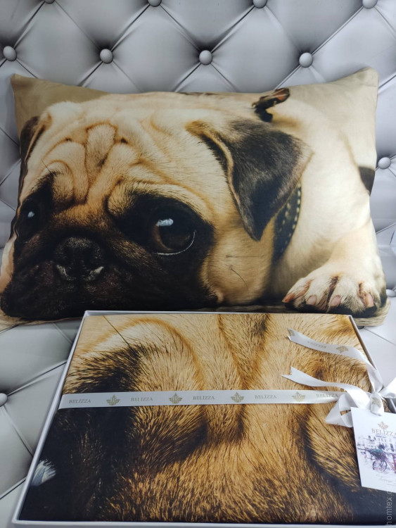 Постельное белье Belizza digital Pug полуторный