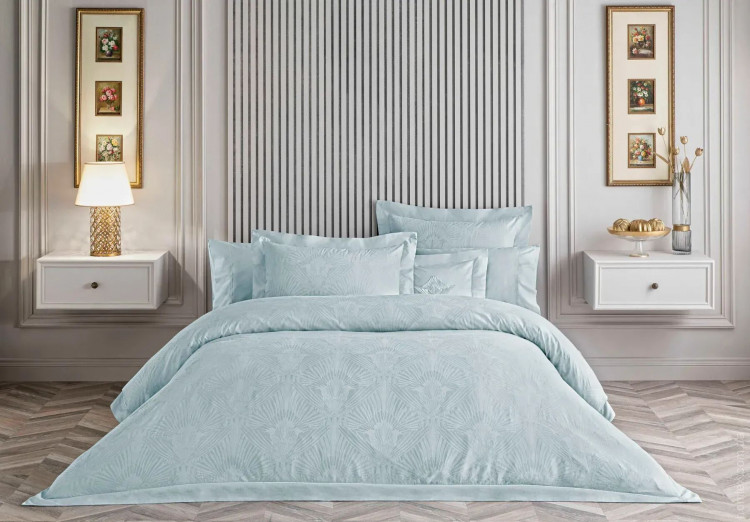 Постельное белье Valeron Jakar Salvia mavi ХL евро-макси Постельное белье Valeron Jakar Salvia mavi ХL евро-макси