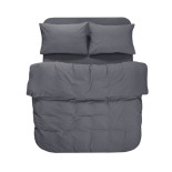 Постельное белье Lotus Home Washed cotton Kansas антрацит евро
