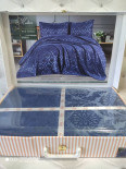 Покрывало жаккардовое Karina Homme Meltem indigo 250x260 см
