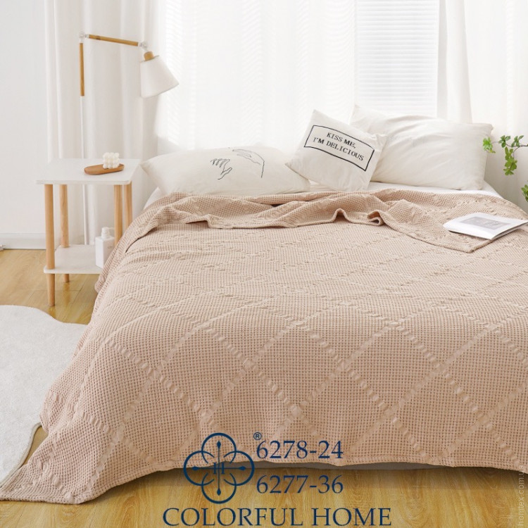 Покрывало-пике Colorful Home 200x230 см Бежевое