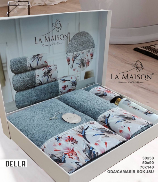 Набір рушників La Maison Della з 3 шт. 30х50 см+ 50х90 см +70x140 см з парфумом 