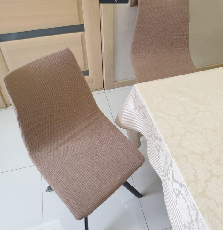 Набор чехлов универсальный для стульев Zeron из 6- ти штук кофейные Набор чехлов универсальный для стульев Zeron из 6- ти штук кофейные