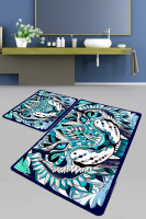 Набор ковриков для ванной Chilai Home BLEU TIGRE BANYO HALISI DJT 60x100 см + 50x60 см
