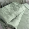 Постільна білизна сатин - жаккард Romeo Home Ramses green євро