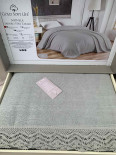 Покривало - піке Gold Soft Life Monela Gri 240x260 см з мереживом