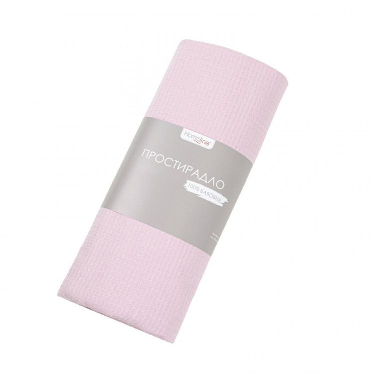 Вафельне простирадло Home Line 150х200 см рожеве