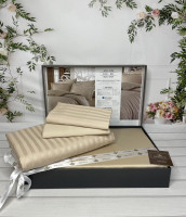 Постельное белье Belizza Line Bej сатин евро Постельное белье Belizza Line Bej сатин евро