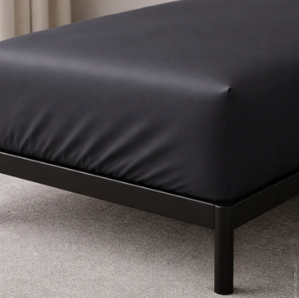 Простынь натяжная U-tek сатин Boston Iron Grey 120x190+25 см