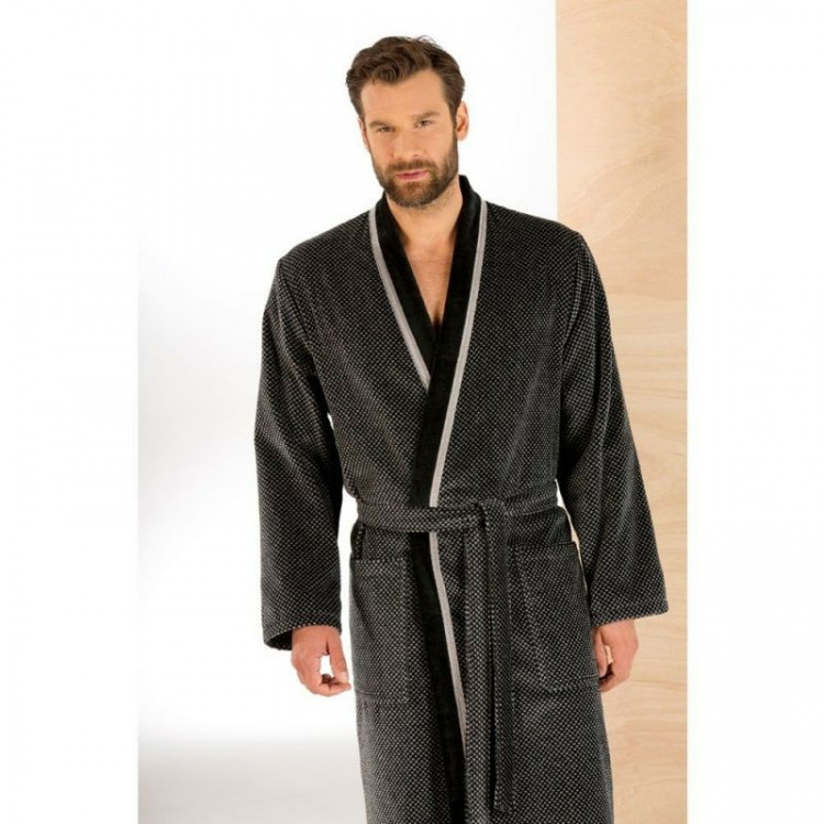 Халат мужской Cawo Textil Kimono 4839-79 silver / black