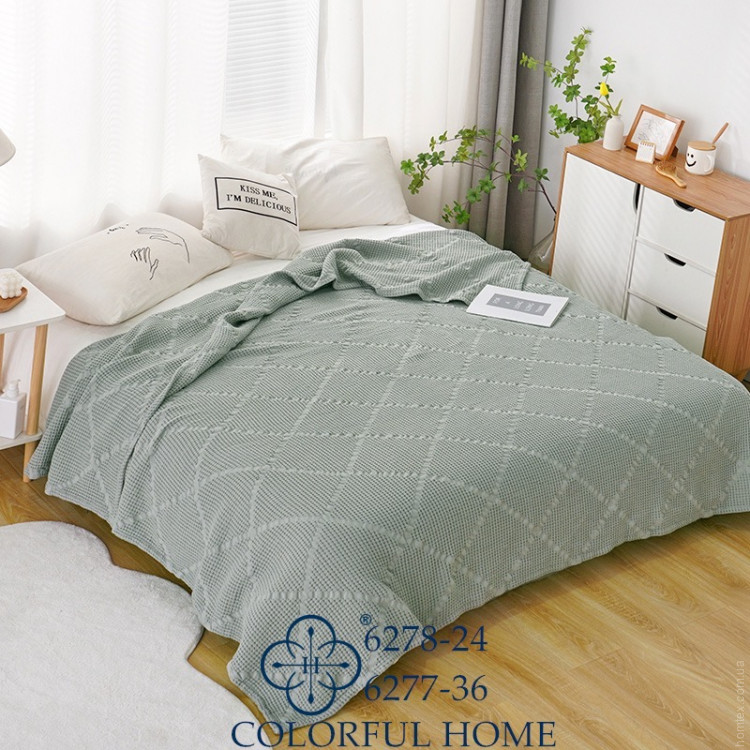 Покрывало-пике Colorful Home 200x230 см Мятное