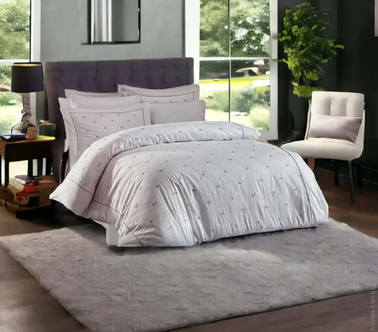 Постільна білизна Maison Dor Juanna ecru (екрю)-dark-lilac євро
