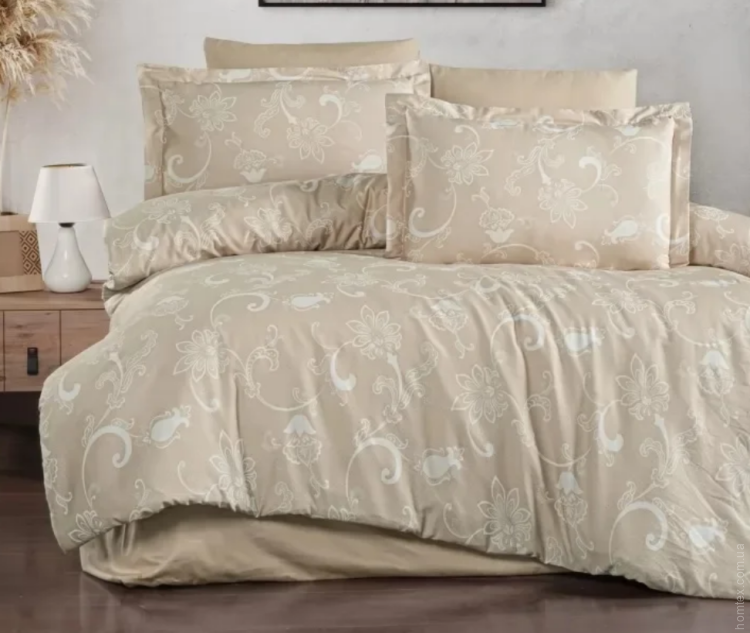 Постельное белье First Choice Carmina cappuccino сатин люкс семейный