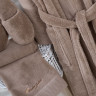 Набор халат с полотенцами Marie Claire Jaina brown