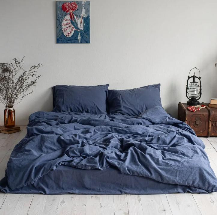 Постільна білизна La Modno Dark Blueberry Stonewashed євро