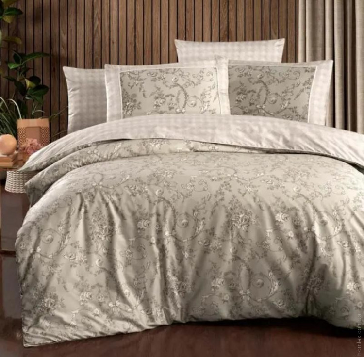 Постельное белье La Romano Dema beige евро Постельное белье La Romano Dema beige евро