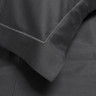 Простынь на резинке с наволочками Lotus Home сатин premium Dakota Modern антрацит 160х200 см + 50х70 см из 2 шт.