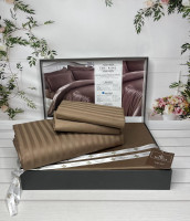 Постельное белье Belizza Line Kahve сатин евро Постельное белье Belizza Line Kahve сатин евро