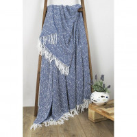 Плед-накидка Barine Wool Basket indigo синий 120x175 см