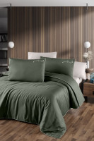 Постельное белье First Choice Timeless dark green сатин Delux 