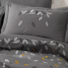 Постельное белье Hobby Poplin Lidia с вышивкой серое евро