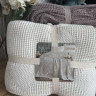 Вафельное пике - покрывало Nil Home Perla Diamond cream 220x240 см